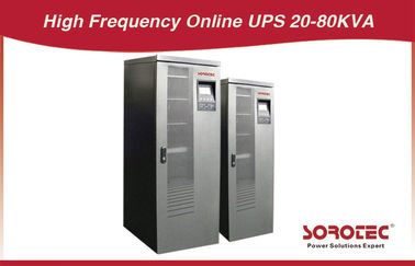 Tiga Tahap 380V AC 20, 40, 80 KVA High Frequency UPS online dengan RS232, AS400, RS485