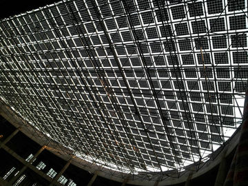 Hitam Custom Shaped 1000VDC besar ganda Kaca Solar Panel 1000 * 1700mm