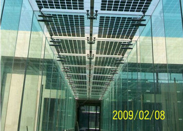 Hitam Custom Shaped 1000VDC besar ganda Kaca Solar Panel 1000 * 1700mm