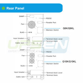 Darurat UPS 220V / 230V 6 KVA / 10 KVA High Frequency online UPS dengan N + X Parallel