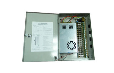 Logam 12V 20A CCTV Power Supplies Box AC100 - 240V 240W Kelas B